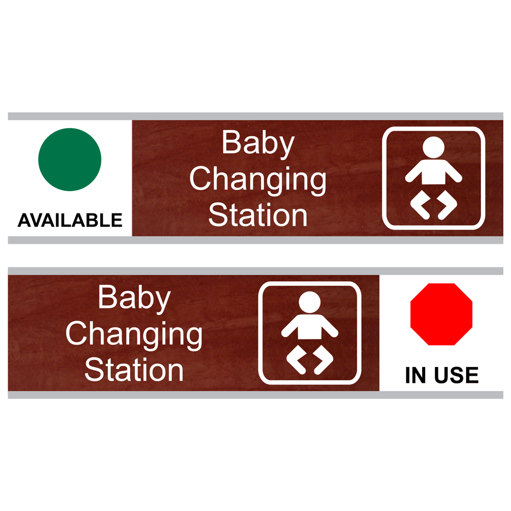 Baby Changing Station (Available/In Use) Sliding Engraved Sign EGRE ...