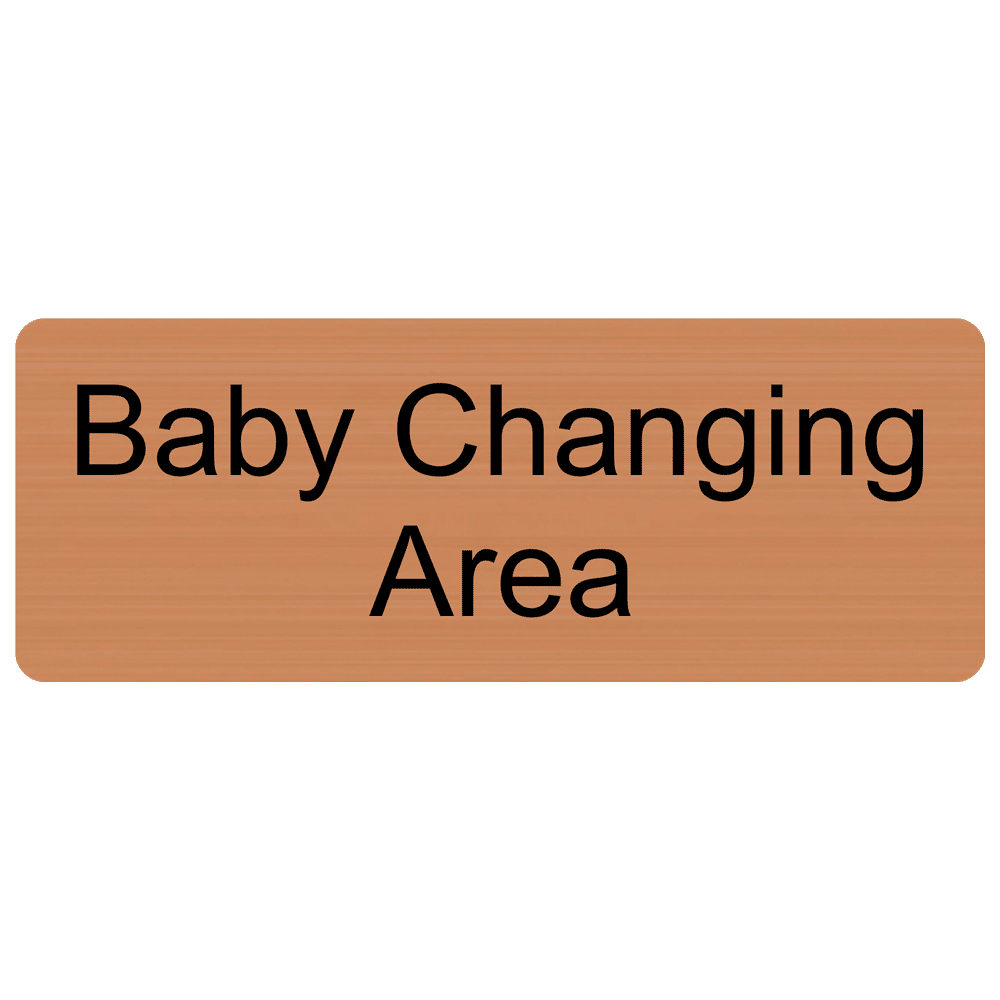 Baby Changing Area Engraved Sign EGRE265BLKonCPR Restrooms