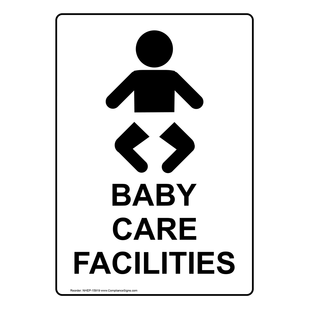 Portrait Baby Care Facilities Sign With Symbol NHEP-15919
