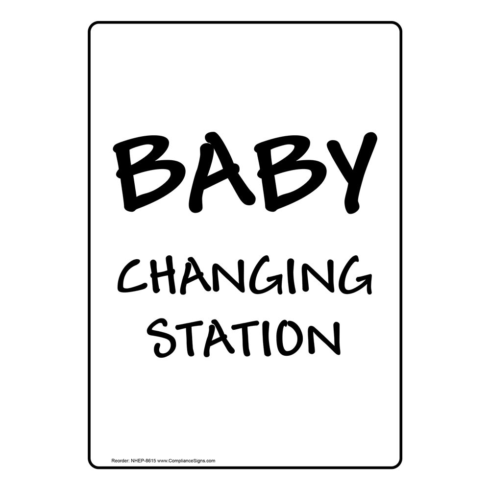 Portrait Baby Changing Station Sign NHEP8615