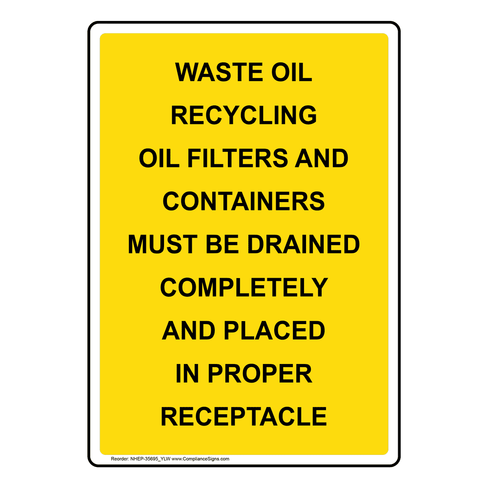 Portrait Used Oil Rags Sign NHEP35691