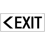 VA Code Exit Left Arrow Sign NHE-15975 Enter / Exit