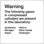 VA Code Acetylene Helium Nitrogen Nitric Oxide Argon Sign NHE-15982
