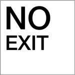 VA Code No Exit Sign NHE-15972 Enter / Exit