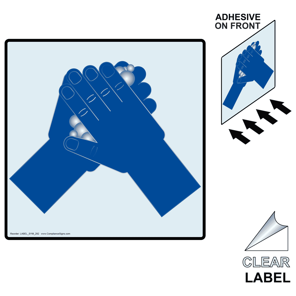 No Germs Symbol Label Label Prohib 290 Hand Washing