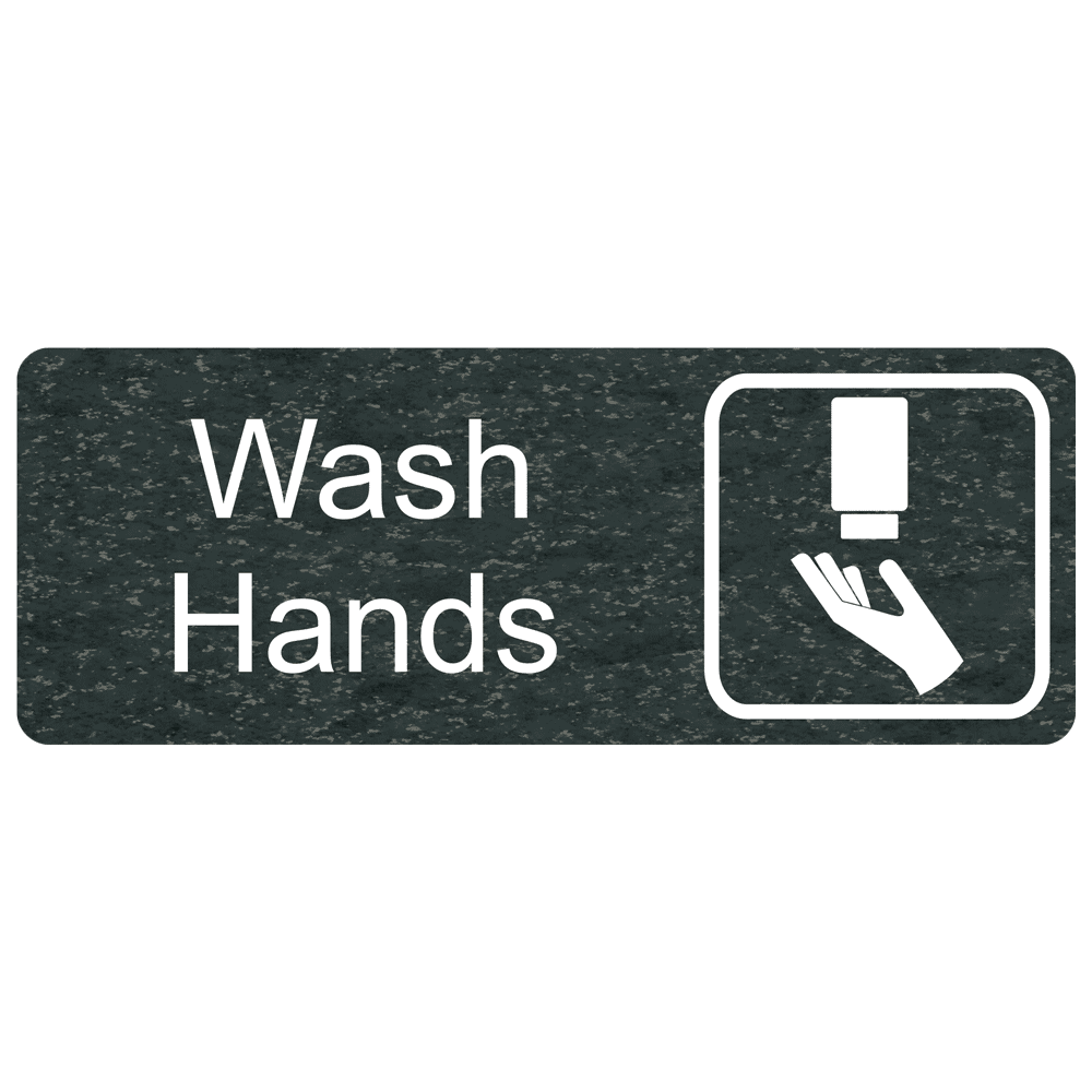 Hand Wash Sink Only Engraved Sign EGRE 367 BLKonPLMRBL Hand Washing