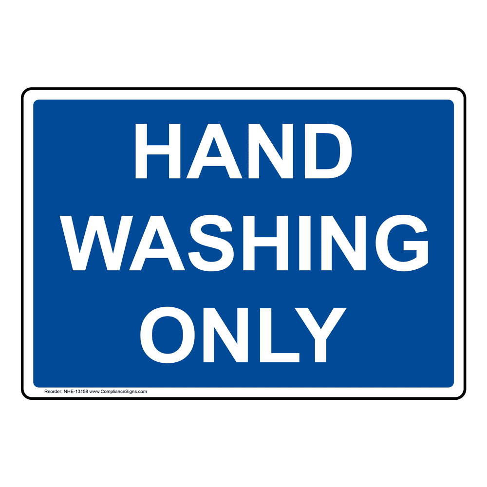 Free Printable Hand Wash Only Sign