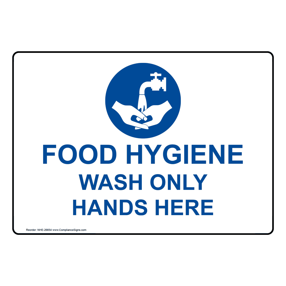 All Food Handlers Must Wash Hands Sign NHE15614 Hand Washing