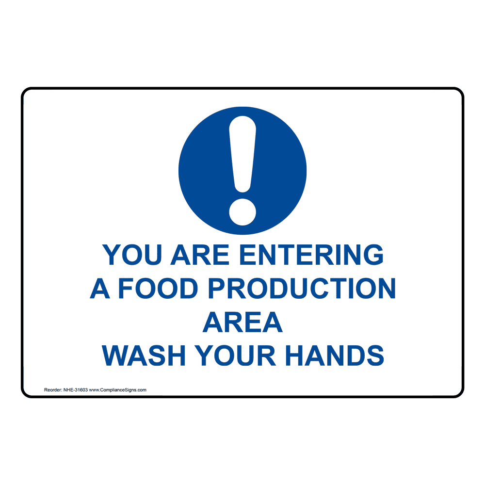 Stop Wash Hands Before Touching Clean Dishes Sign NHE 31598