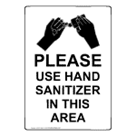 Portrait Please Use Hand Sanitizer Sign With Symbol NHEP-26674