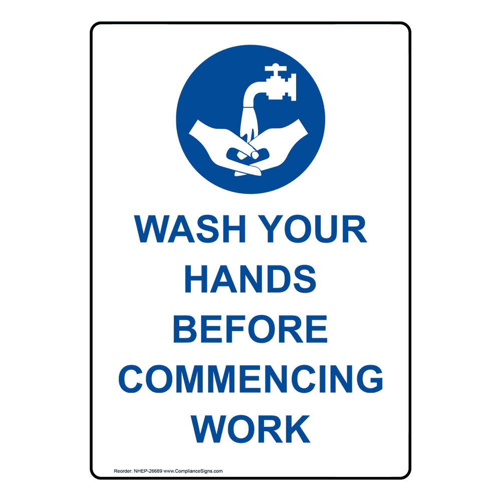 Portrait Put The Lid Down Flush Sign With Symbol NHEP-26687