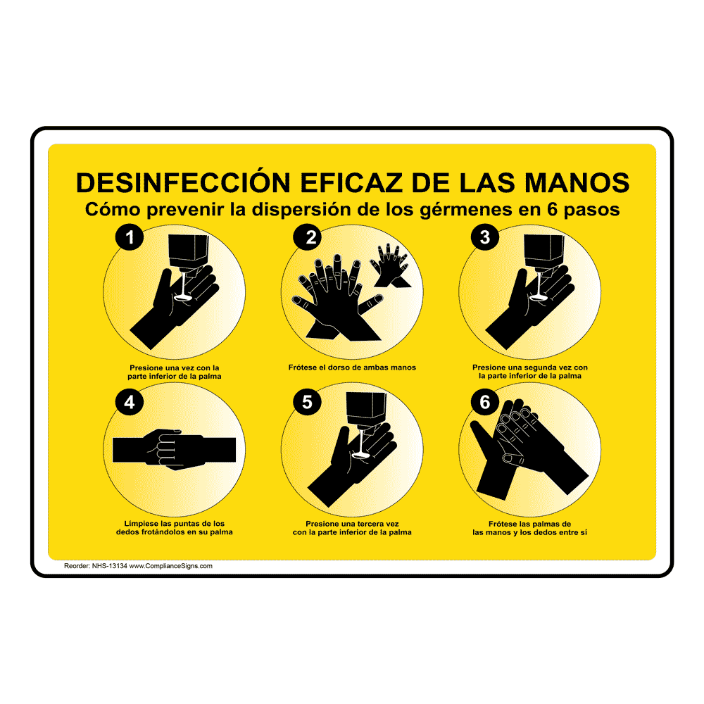 Hand Washing Printable Posters Spanish