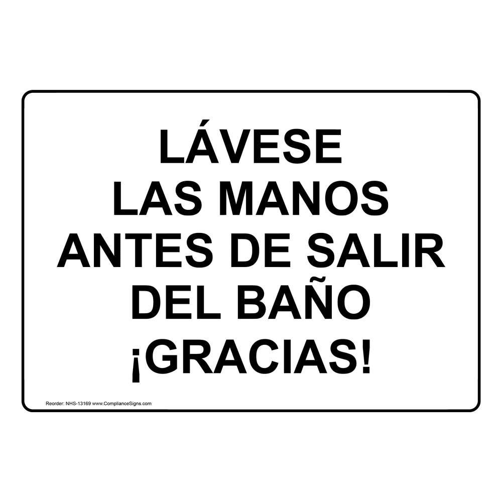 Hand Washing Station Spanish Sign NHS13160 Hand Washing