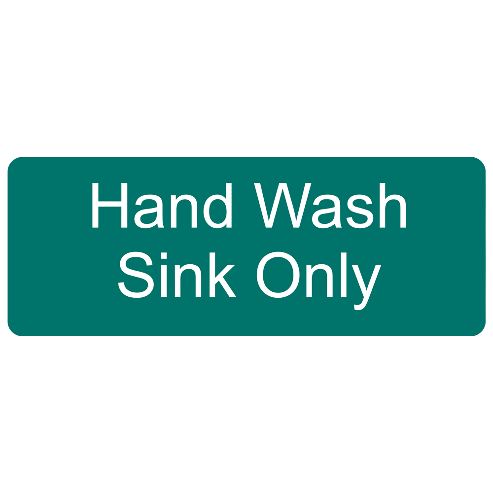 Hand Wash Sink Only Engraved Sign EGRE 367 WHTonCHMRBL Hand Washing