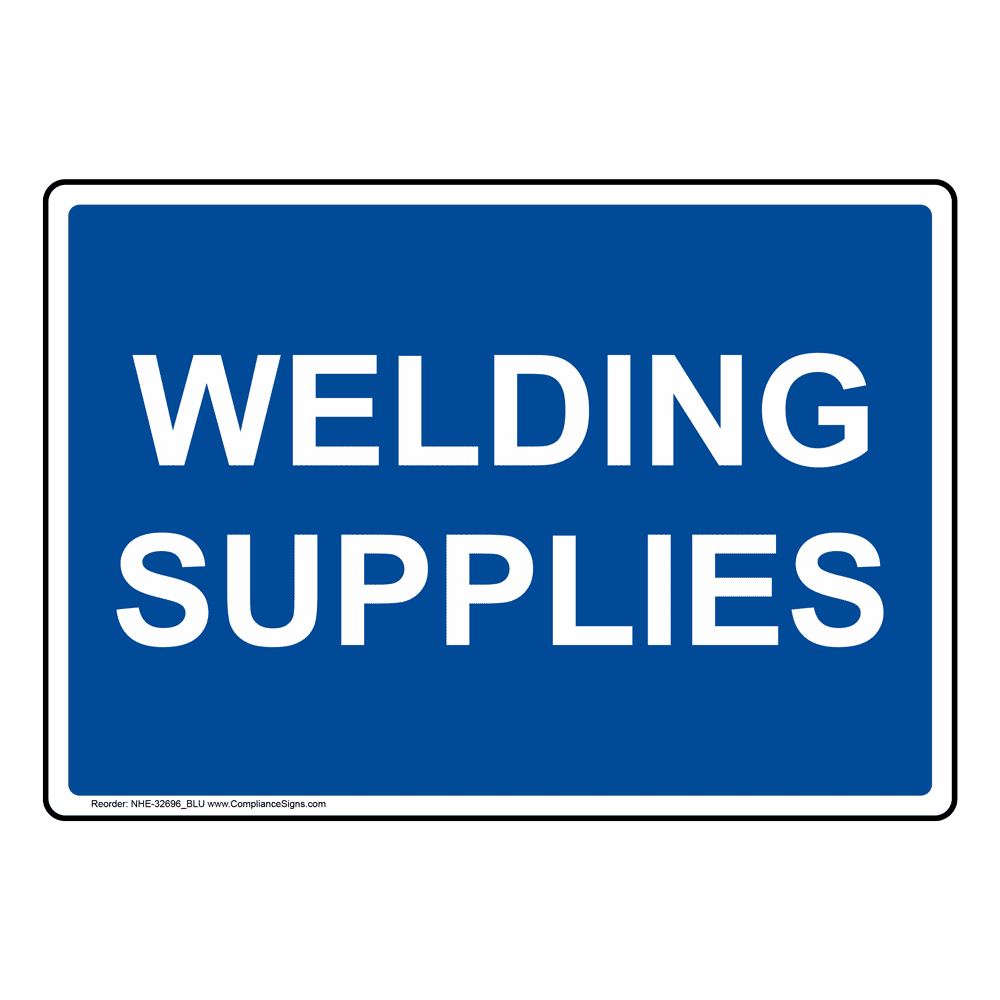 Welding Supplies Sign NHE32696