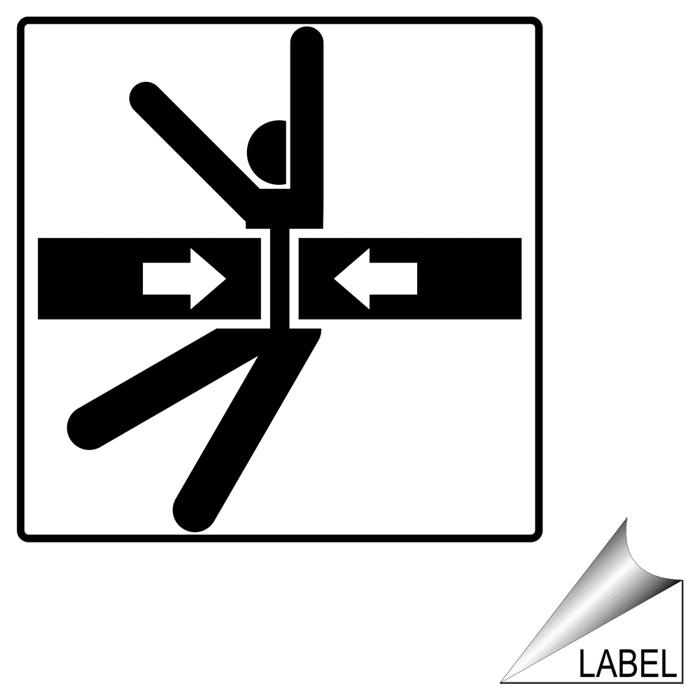 language sign letter j Body j SYM Crush LABEL 200 Machine Symbol Label Safety Hazard