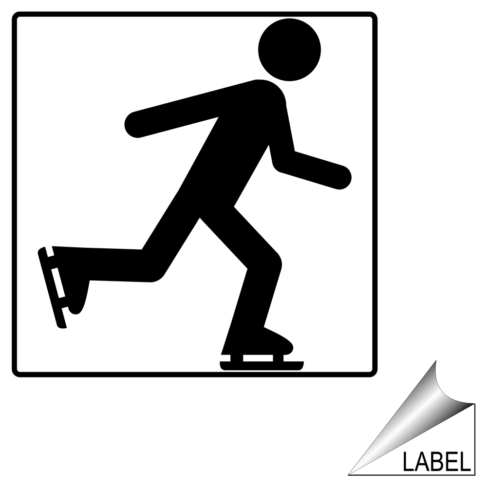 Ice Skating Symbol Label LABELSYM67 Skating / Skiing