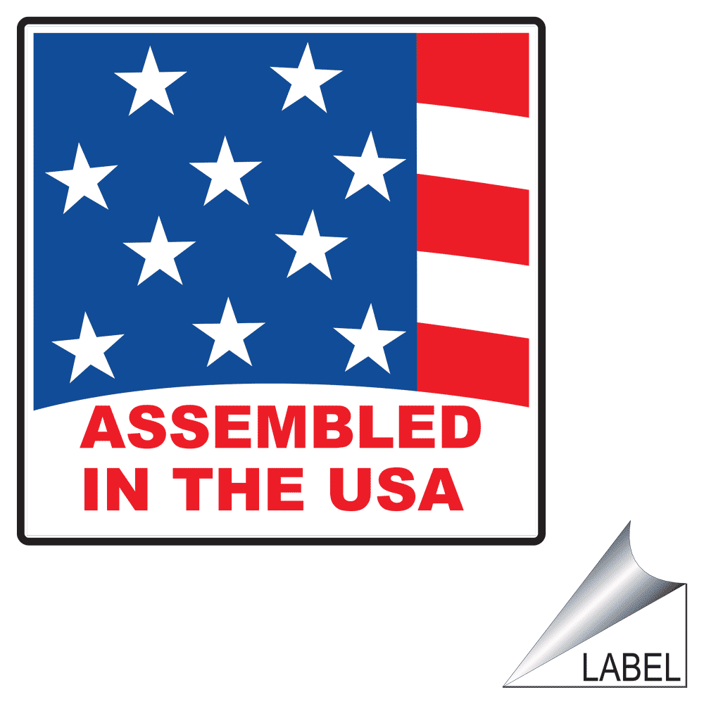 Assembled In The Usa Label LABELSYM696 Made In America