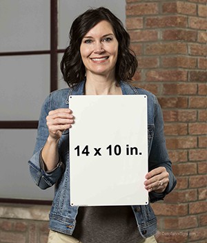 Vertical Yellow Trash Can Sign or Label - Varied Sizes