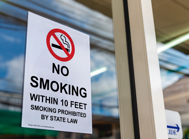 smoking prohibited by state law