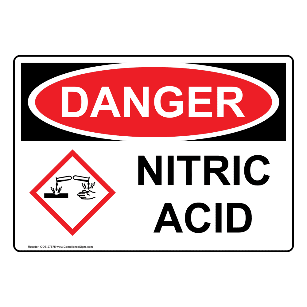 Nitric Acid Sign ODE27875 Hazmat Acid