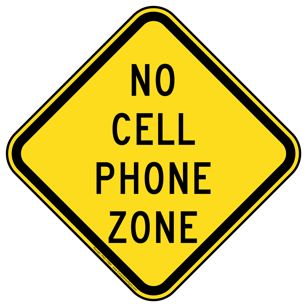 no cell phone zone sign pke 17884 cell phones no cell phones signs