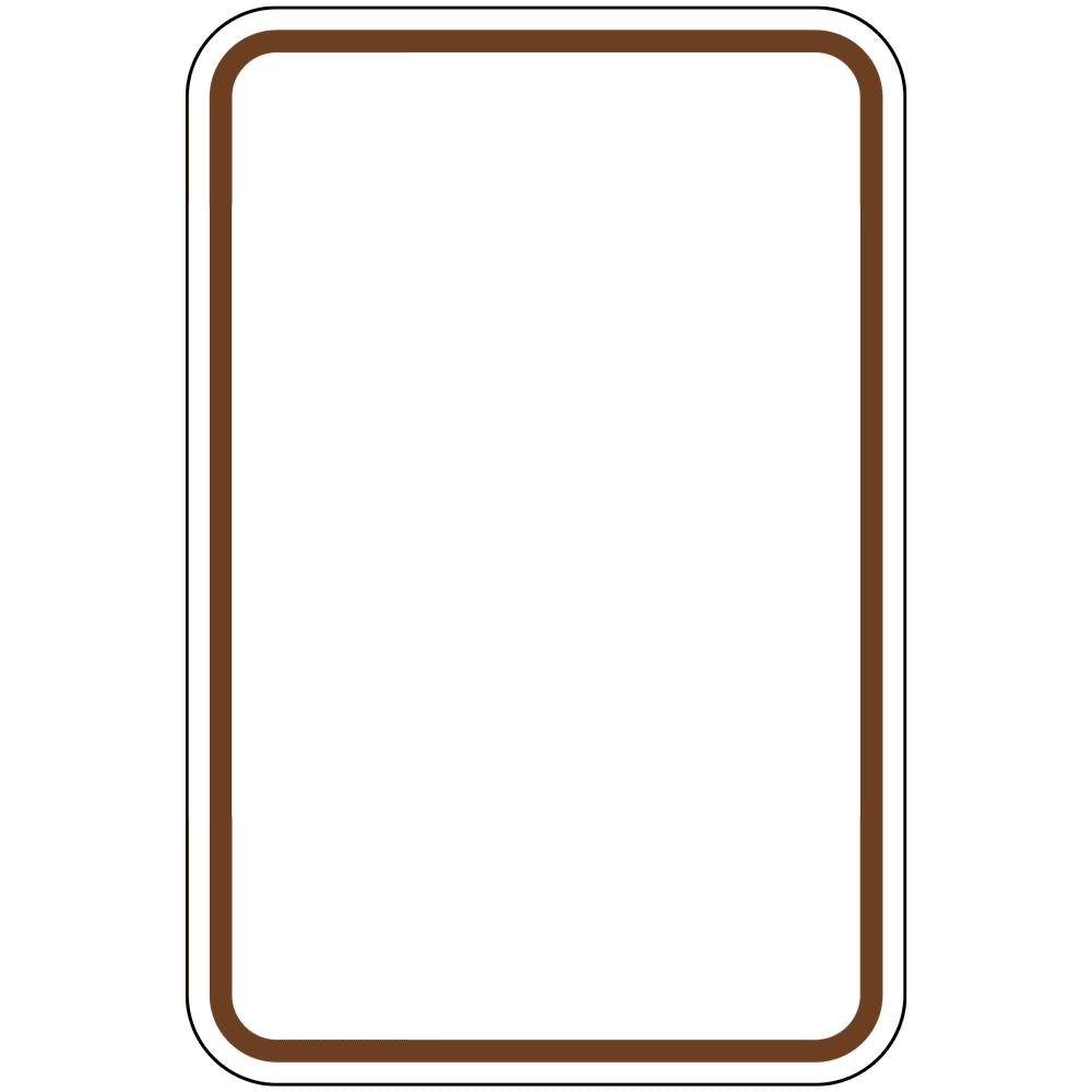 brown border blank write on sign pke brown border blank